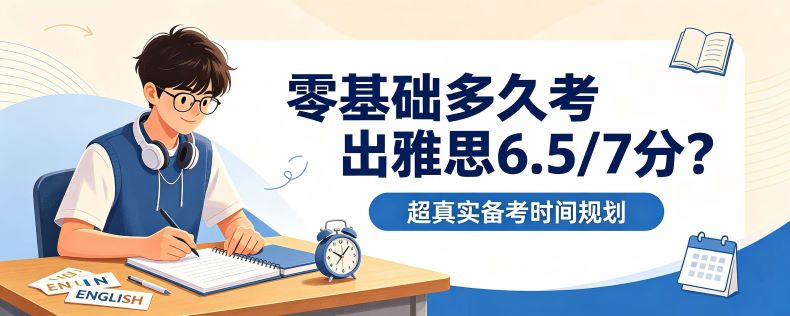 零基础多久能考出雅思6.5、7分？超真实备考时间规划
