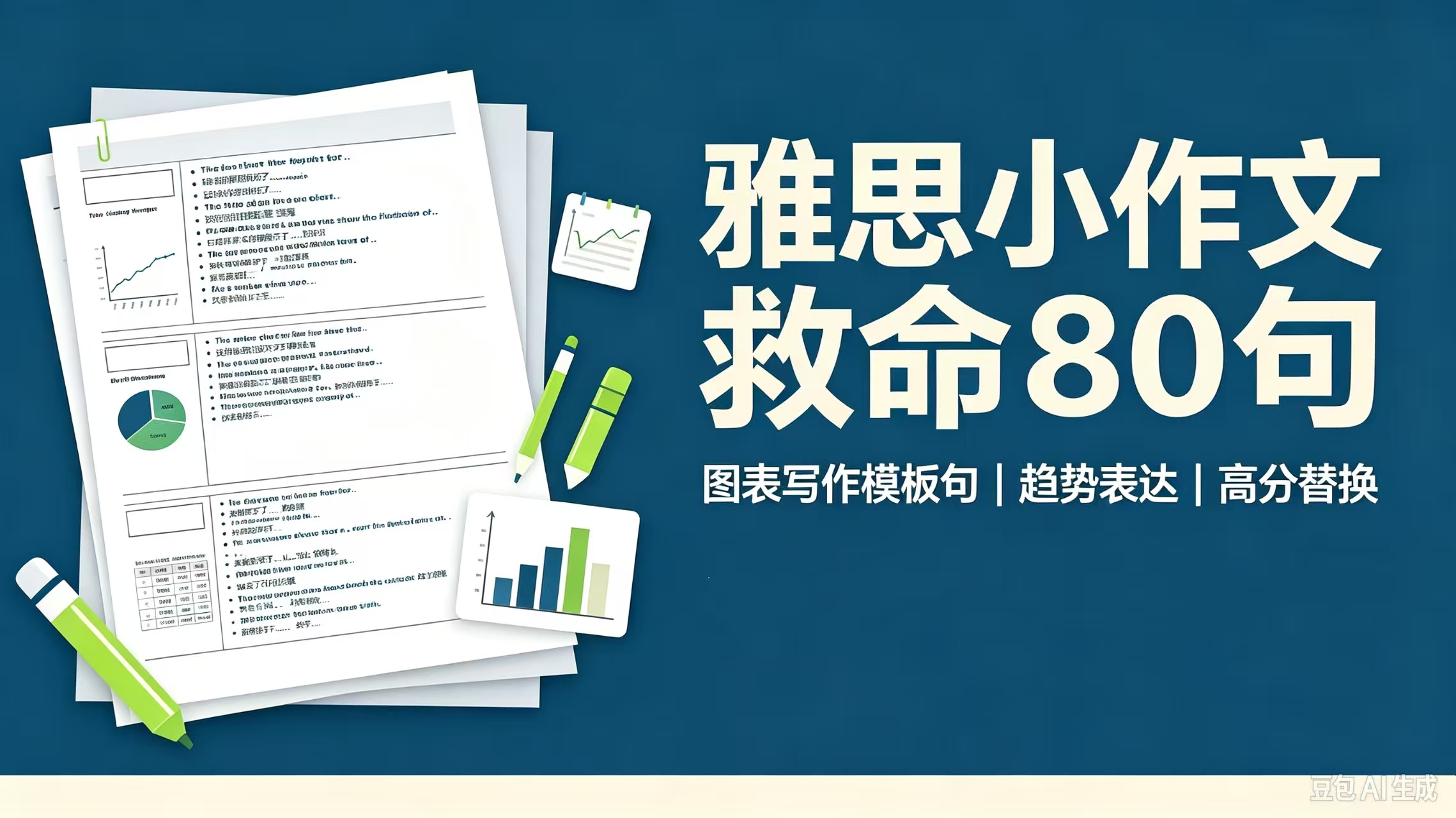 雅思小作文救命80句｜写作直接套用，告别词穷